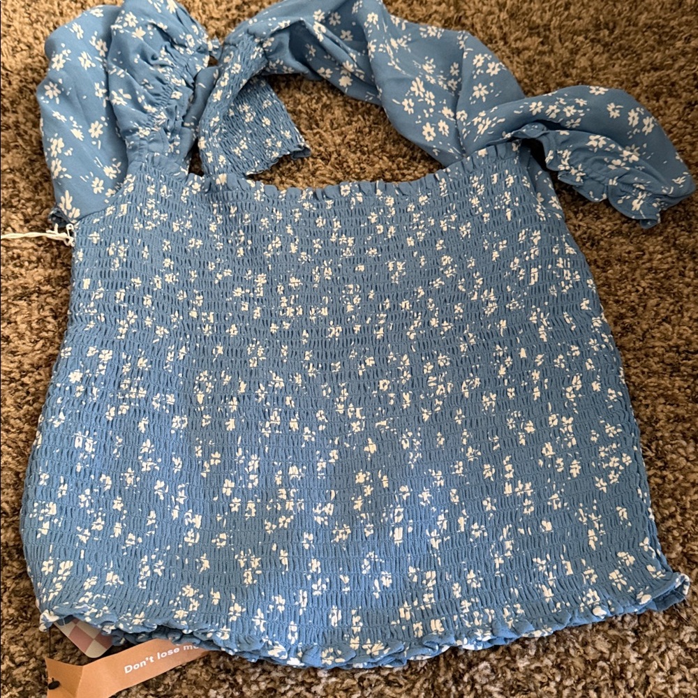 Reformation Floral Print Square neckline blouse NWT - Picture 8 of 10